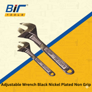 Bir Adjustable Wrench Black Nickel Plated Non Grip